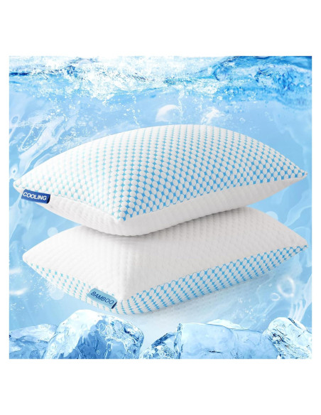 Almohadas EASELAND Firme Espuma Viscoelástica Queen 2 Pzas