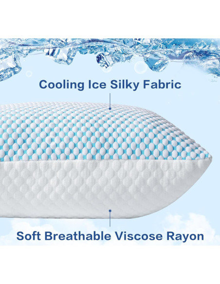 Almohadas EASELAND Firme Espuma Viscoelástica Queen 2 Pzas