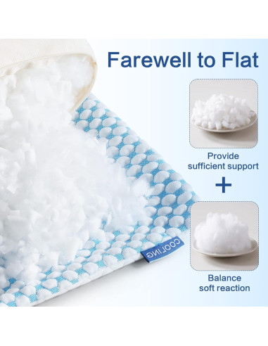 Almohadas EASELAND Firme Espuma Viscoelástica Queen 2 Pzas