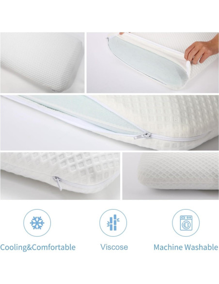 Almohada de Espuma con Memoria DLIGHT BD 8 cm Suave