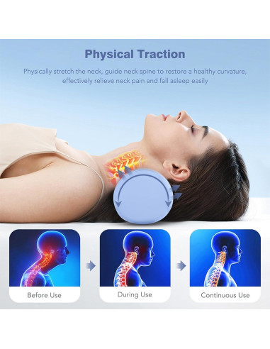 Almohada Cervical 2-en-1 Ocuuziisu Espuma de Memoria