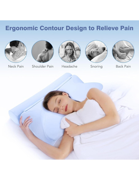 Almohada Cervical 2-en-1 Ocuuziisu Espuma de Memoria