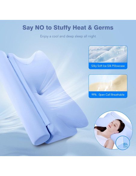 Almohada Cervical 2-en-1 Ocuuziisu Espuma de Memoria