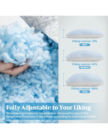 Juego de 2 almohadas viscoelásticas Bafode tamaño Queen