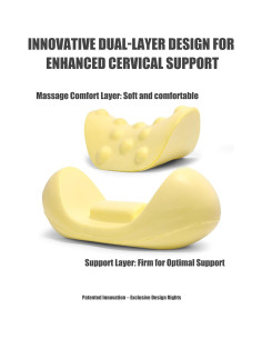 Almohada Cervical Ergonómica Bespilow Doble Capa 30x13 cm 2