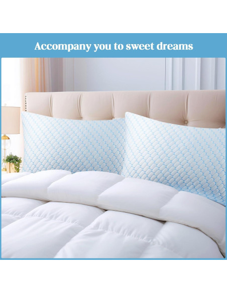 Juego de 2 almohadas viscoelásticas Bafode tamaño Queen