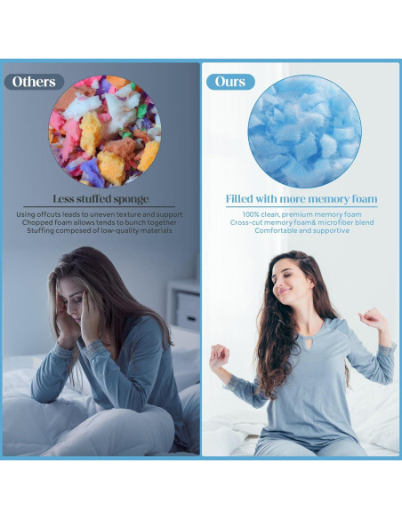 Juego de 2 almohadas viscoelásticas Bafode tamaño Queen