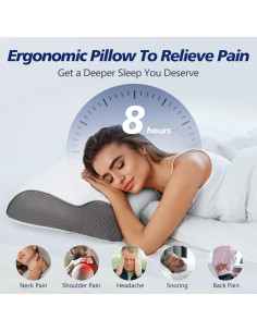 Almohada Cervical Cozyhealth Espuma Viscoelástica 44x19 cm 2