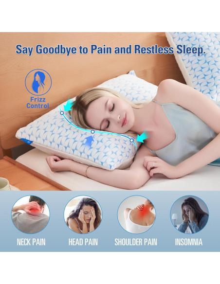 Almohada Ajustable QUTOOL de Espuma Viscoelástica Queen