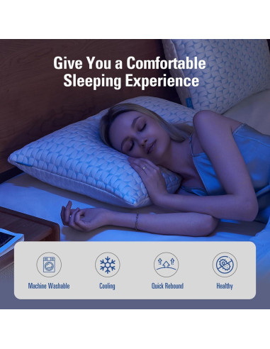 Almohada Ajustable QUTOOL de Espuma Viscoelástica Queen