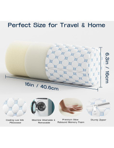 Almohada Cilíndrica Forcanby Espuma Viscoelástica 40.6cm 2