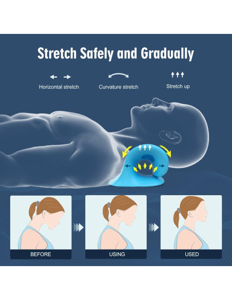 Estirador de Cuello ComfortLife Azul - Alivio Dolor Cervical