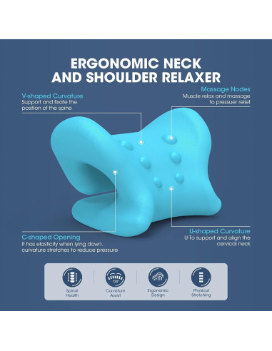 Almohada de Tracción Cervical ZAMAT Gris - Alivio Dolor Cuello