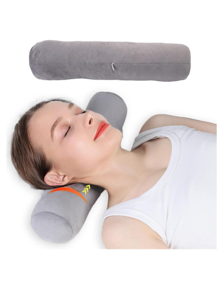 Almohada Cervical Rollo Anti Celulitis 43x10 cm Gris Almohada Cervical Rollo Anti Celulitis 43x10 cm Gris
