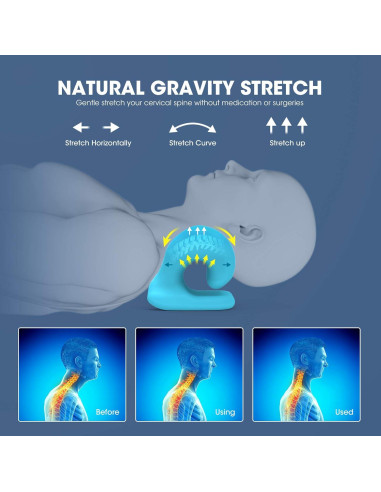 Almohada de Tracción Cervical ZAMAT Gris - Alivio Dolor Cuello