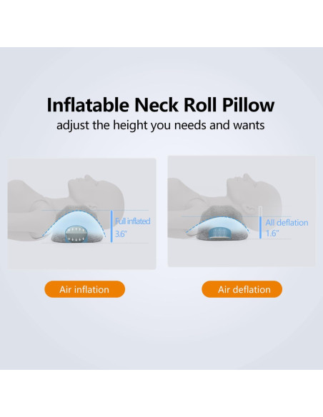 Almohada Cervical Inflable RESTCLOUD Ajustable para Dormir
