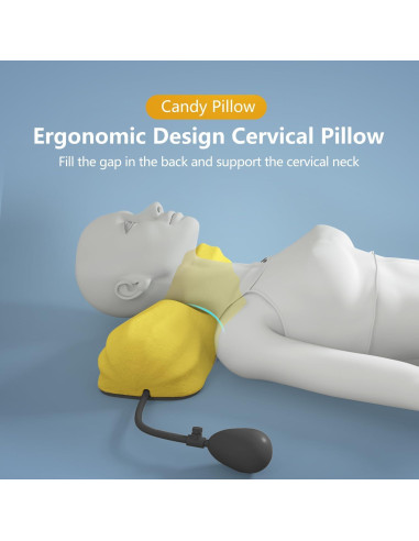 Almohada Cervical Inflable RESTCLOUD Ajustable para Dormir