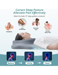 Almohada Cervical Ergonómica CHxxy 63.5x38.1cm Espuma Viscoelástica 2