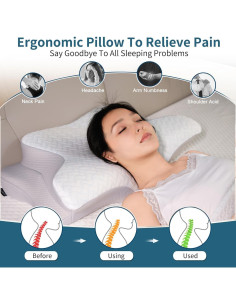 Almohada Cervical Ergonómica SELARFOSS Espuma Viscoelástica 2