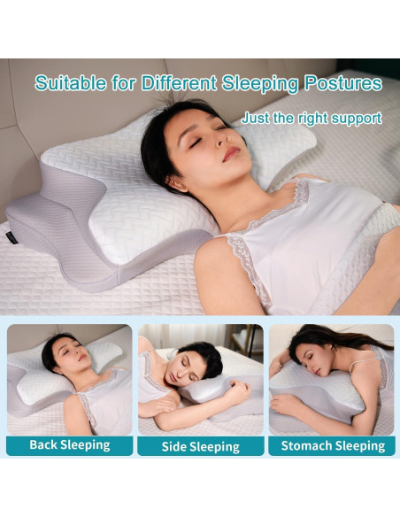 Almohada Cervical Ergonómica SELARFOSS Espuma Viscoelástica Almohada Cervical Ergonómica SELARFOSS Espuma Viscoelástica