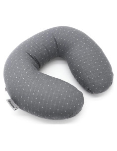 Almohada de Cuello Edomi Trigo Sarraceno Ajustable 30x30 cm Gris