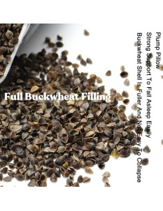 Almohada de Cuello Edomi Trigo Sarraceno Ajustable 30x30 cm Gris 2