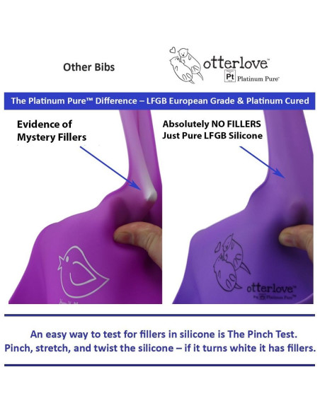 Babero de Silicona Otterlove - 2 Piezas Elefantes y Nutrias