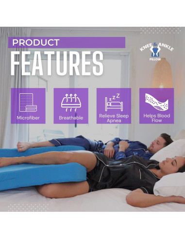 Cuña ortopédica Knee and Ankle Pillow - Espuma viscoelástica 10 cm