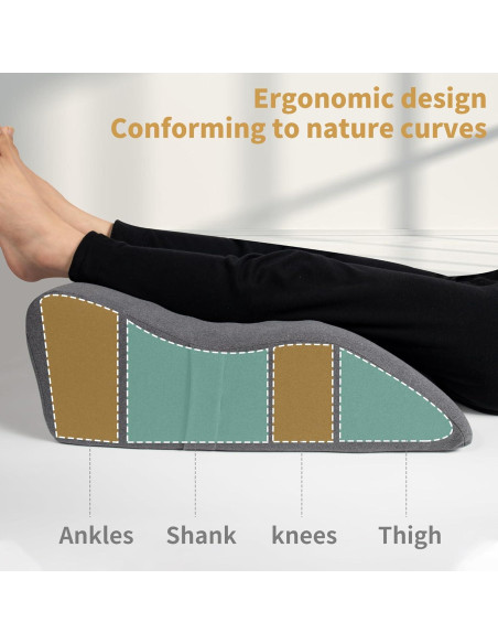 Almohada Elevadora de Piernas Itcozy Espuma Viscoelástica 60x43cm Almohada Elevadora de Piernas Itcozy Espuma Viscoelástica 60x43cm