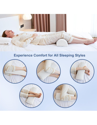 Almohada Viscoelástica Resylp Media Luna para Rodillas 52 cm