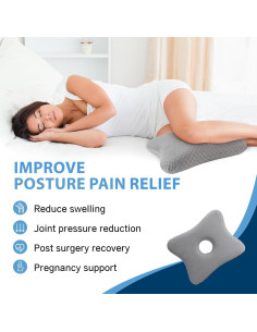 Almohada para Piernas y Rodillas Wuwumiline Espuma Viscoelástica 2