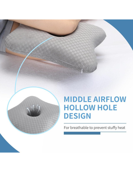 Almohada para Piernas y Rodillas Wuwumiline Espuma Viscoelástica