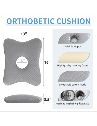 Almohada para Piernas y Rodillas Wuwumiline Espuma Viscoelástica