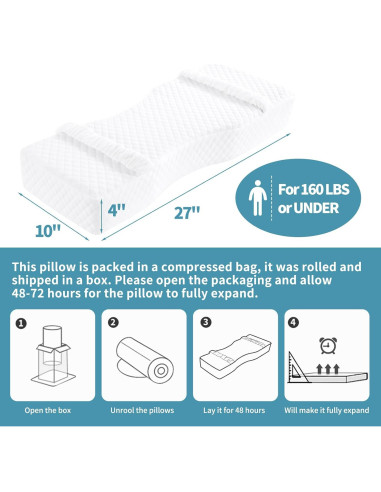 Almohada de Rodilla HOMBYS Espuma Memoria 28x11x10 cm