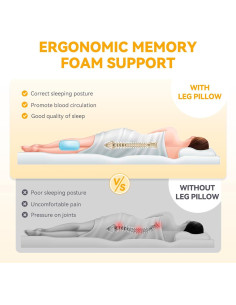 Almohada para Rodilla FcyLd Media Luna Espuma Memoria 61x36 cm 2