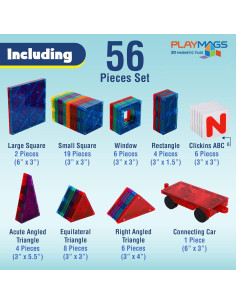 Juego de Bloques Magnéticos Playmags 56 Piezas STEM 2