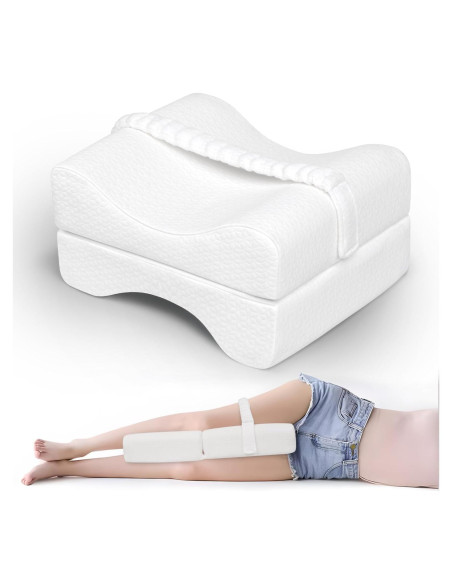 Almohada para Rodillas Pozico Ajustable Ergonómica Blanca