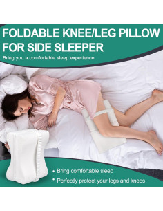 Almohada para Rodillas Pozico Ajustable Ergonómica Blanca 2