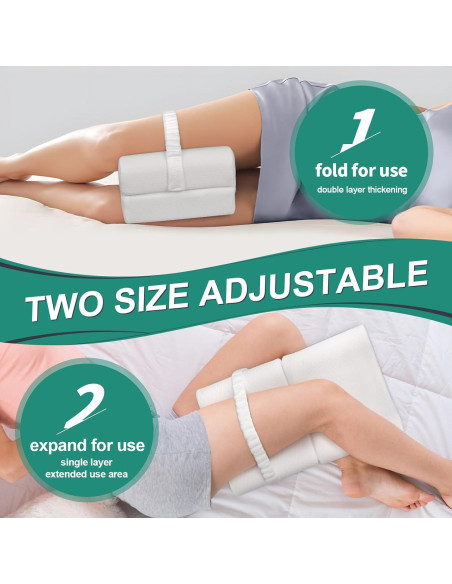 Almohada para Rodillas Pozico Ajustable Ergonómica Blanca