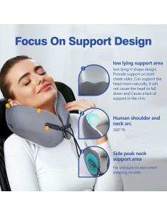 Almohada de Viaje Cozyhealth para Cuello Espuma Viscoelástica 2