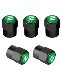 5 Tapones de Válvula de Neumático Latón Cromado DXNQ