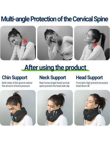 Almohada de Cuello Doble Densidad Season Guard A02 Negra