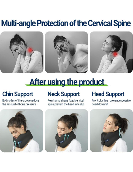 Almohada de Cuello Doble Densidad Season Guard A02 Negra