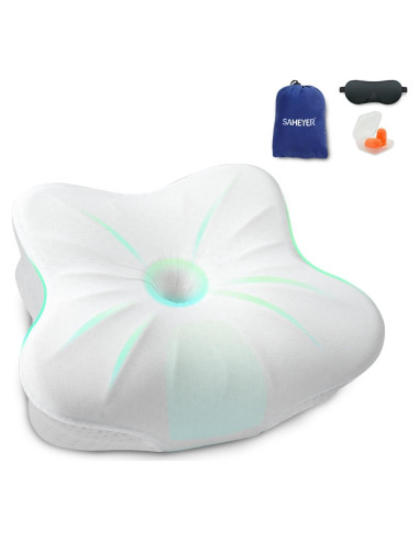 Almohada Cervical Viscoelástica SAHEYER Camping 30x25cm