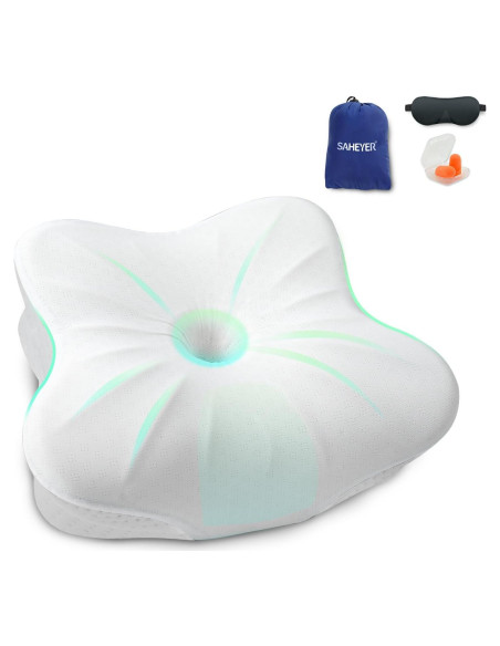 Almohada Cervical Viscoelástica SAHEYER Camping 30x25cm