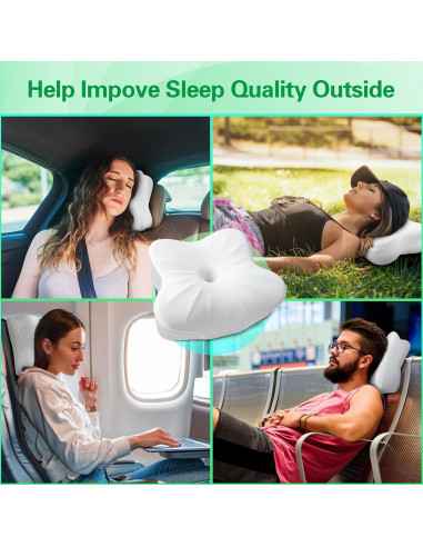 Almohada Cervical Viscoelástica SAHEYER Camping 30x25cm