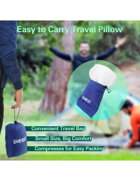 Almohada Cervical Viscoelástica SAHEYER Camping 30x25cm