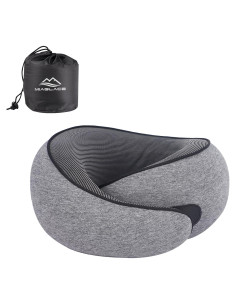 Almohada de Viaje MIAGLACE Espuma de Memoria 25,4cm Gris