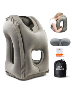 Almohada Inflable de Viaje JefDiee Gris 45 Ergonométrica