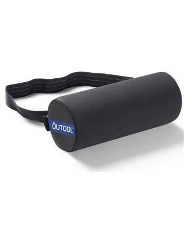 Almohada Lumbar QUTOOL Firme Negra para Silla y Coche